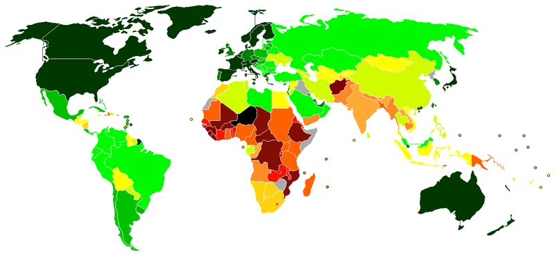 United Nations Human Development Index (HDI), 2009